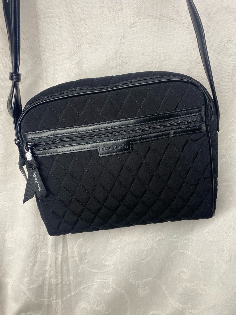Vera Bradley Black Camera Square Crossbody Bag